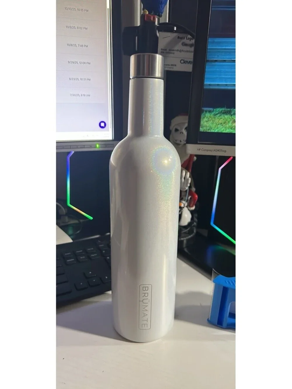 BRUMATE WINESULATOR 25 OZ WINE CANTEEN White Good Condition